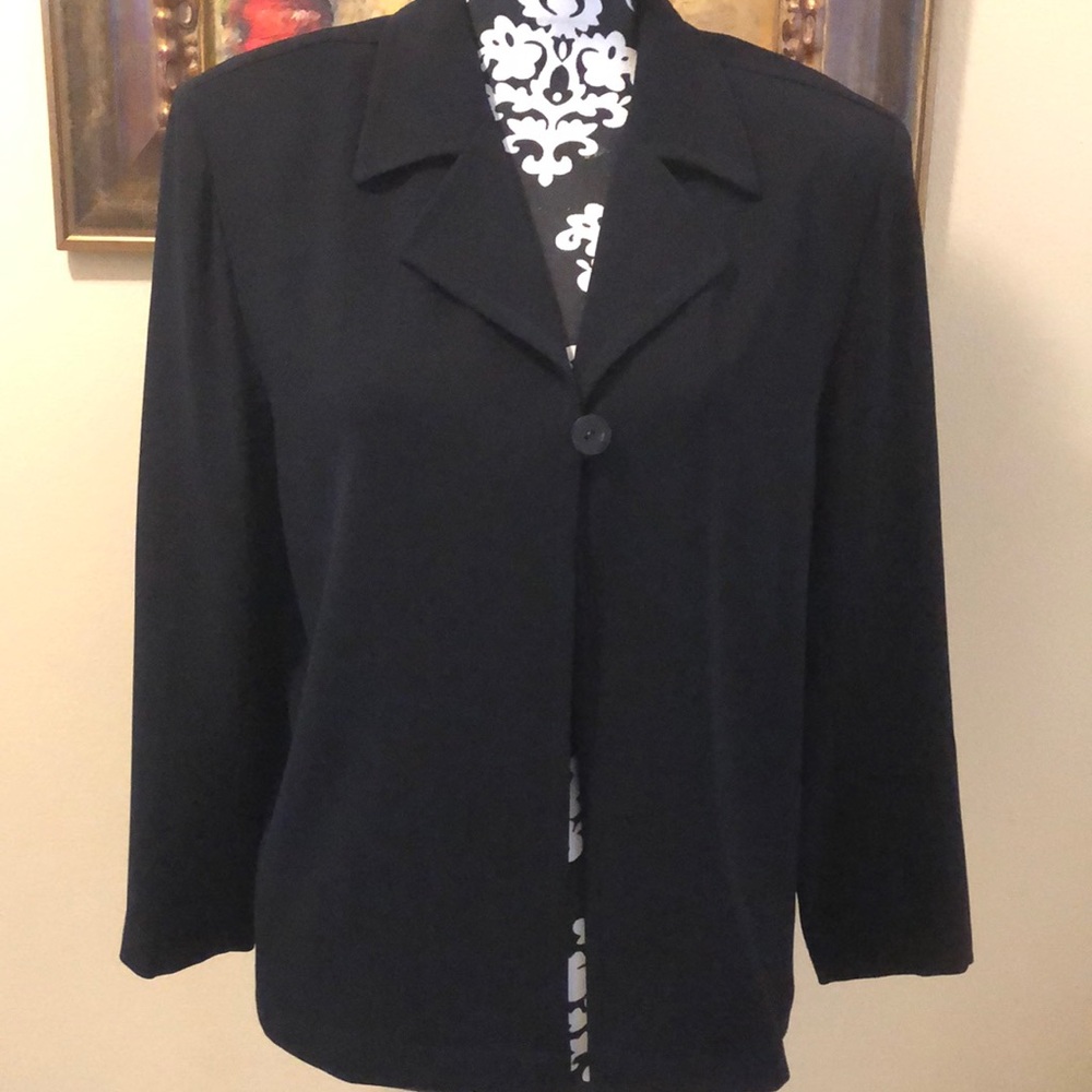 Tesori One Button Front Collared Lightweight Vers… - image 1